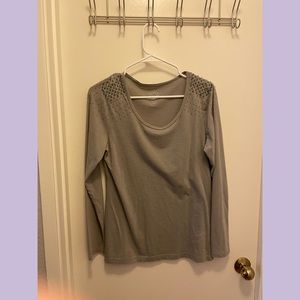 Beaded gray top